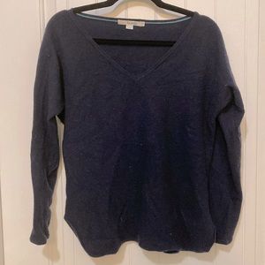 Navy Blue 100% Cashmere Sweater